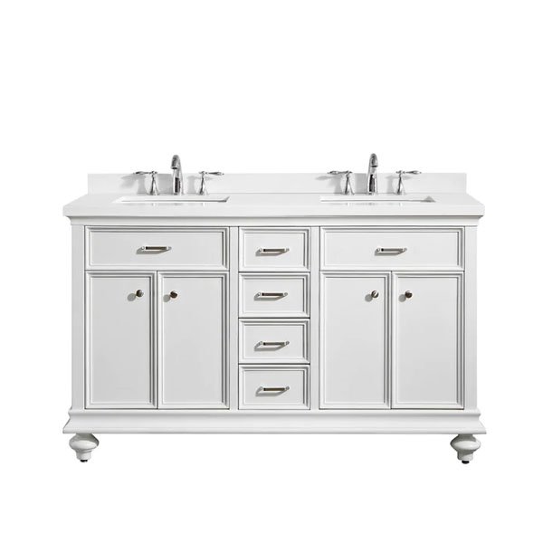 Carrara Quartz Stone Top - white